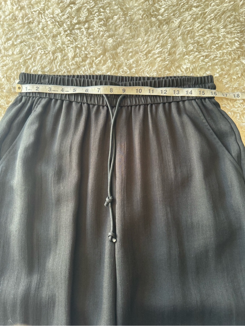 Halara High Waisted Drawstring Pocket Wide Leg Baggy Casual Linen-Feel Pants NEW - Picture 8 of 13